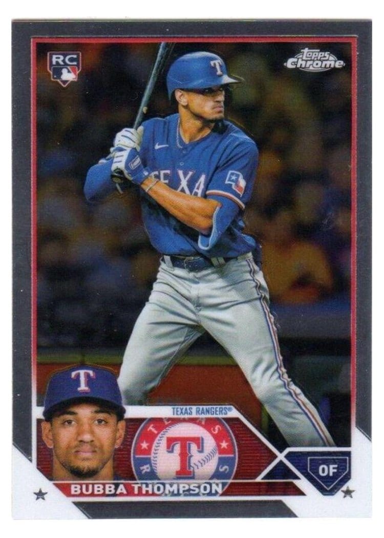 2023 Topps Chrome Base Set Bubba Thompson #58 card