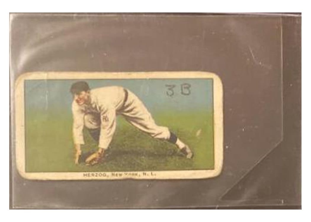 1910 E96 Philadelphia Caramel Buck Herzog card