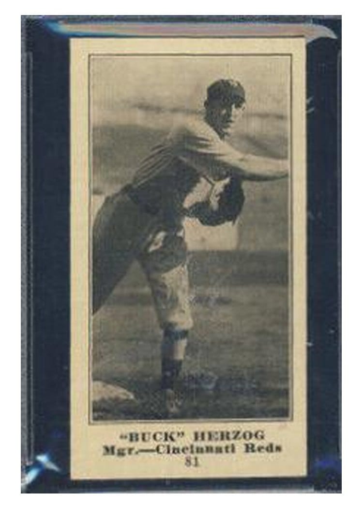 1916 M101 4 Sporting News 'Buck' Herzog #81 card