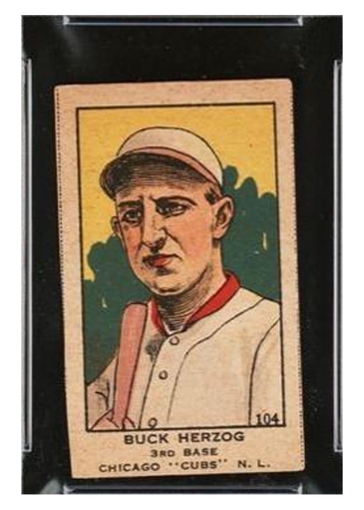 1919 W514 Buck Herzog #104 card