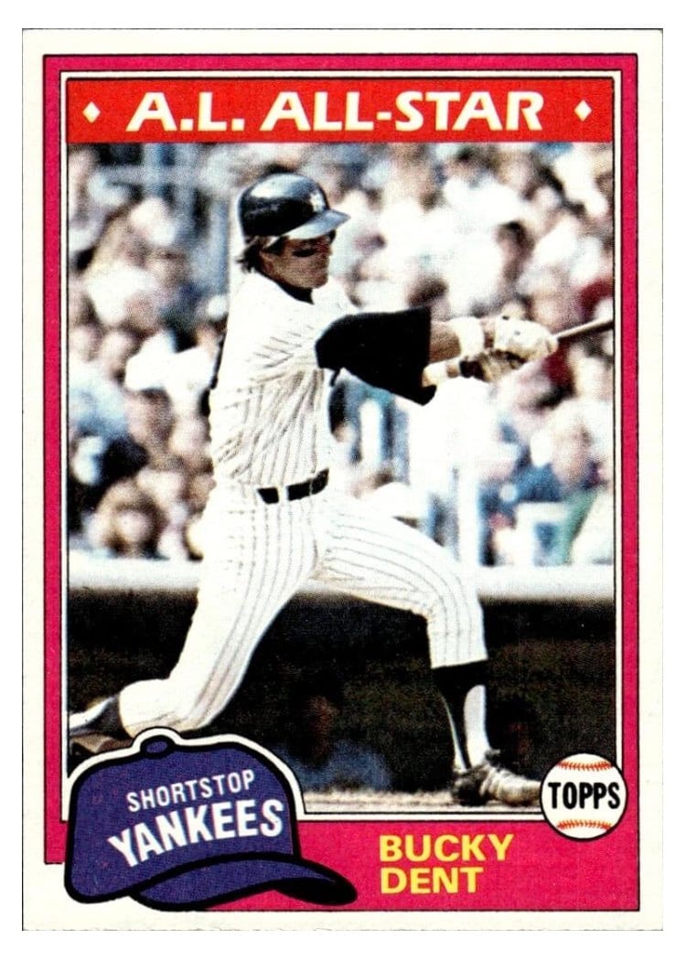 1981 Topps Bucky Dent #650 card