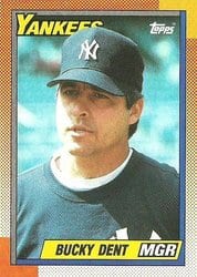 1990 Topps Base Set Bucky Dent #519 card