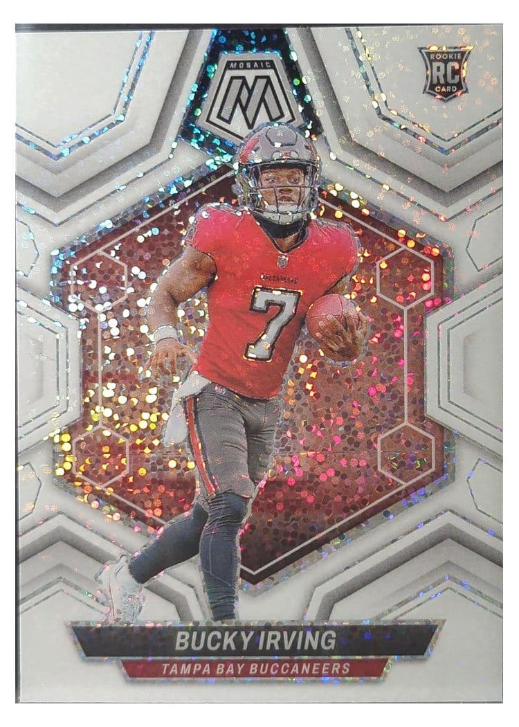 2024 Panini Mosaic Base Set Bucky Irving White Sparkle #385 card