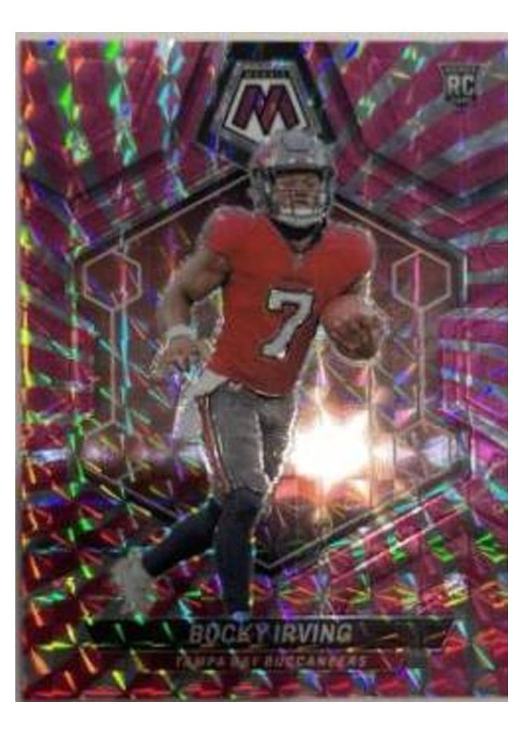 2024 Panini Mosaic Base Set Bucky Irving Pink Swirl #385 card