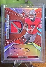 2024 Panini Phoenix Rookie Phenom Jersey Autographs Bucky Irving #RPJA-BIG card