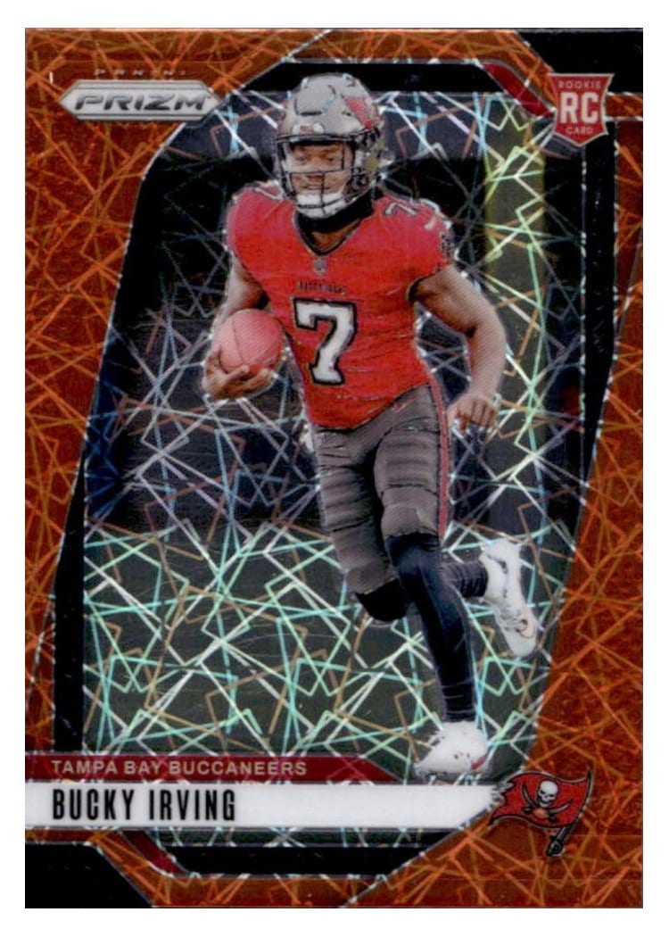 2024 Panini Prizm Base Set Bucky Irving Orange Lazer #316 card