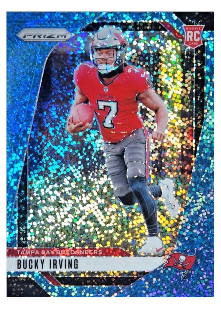 2024 Panini Prizm Base Set Bucky Irving Blue Sparkle #316 card