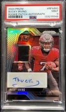 2024 Panini Prizm Rookie Patch Autographs Bucky Irving #RPA-BIG card