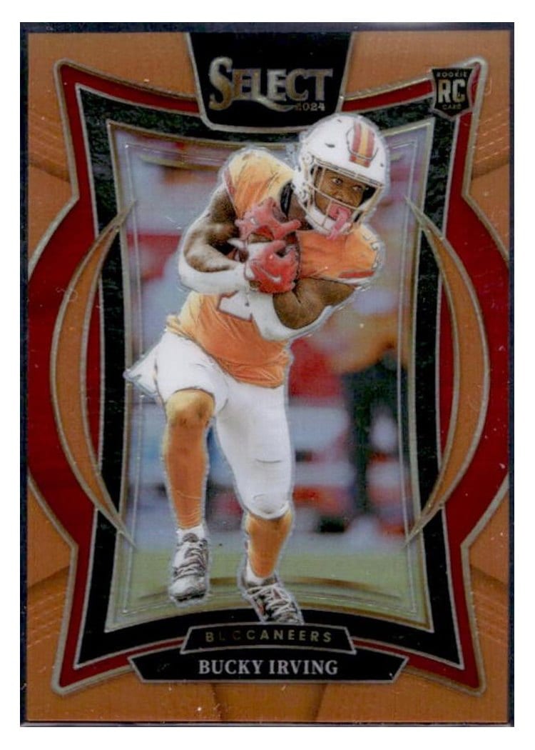 2024 Panini Select Base Set Bucky Irving Orange Prizm #4 card