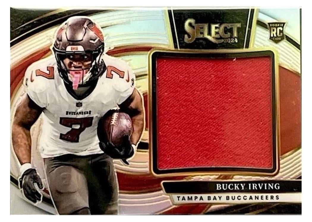 2024 Panini Select Jumbo Rookie Swatch Bucky Irving #9 card