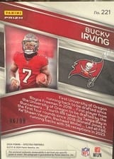 2024 Panini Spectra Rookie Patch Autographs Bucky Irving #221 card