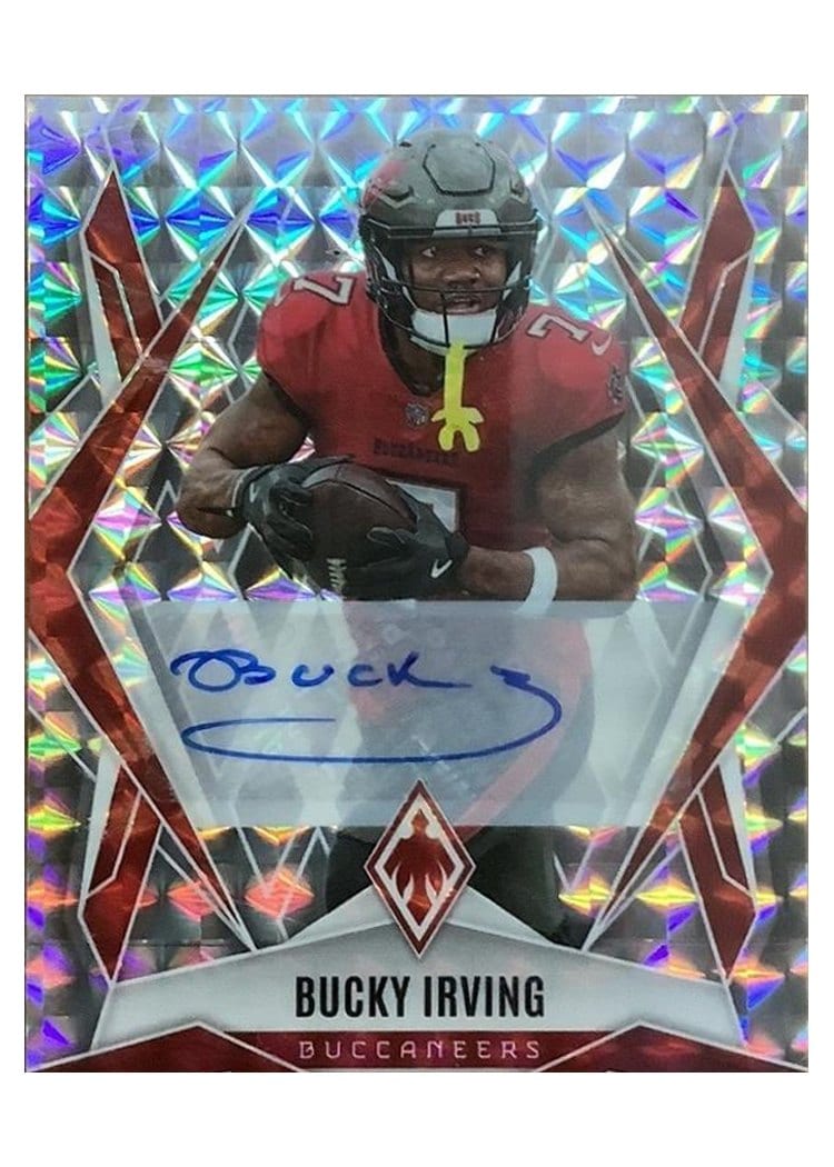 2025 Panini Phoenix Base Set Bucky Irving Hyper Autograph #6 card