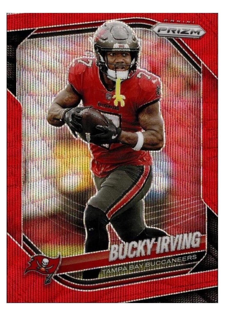 2025 Panini Prizm Base Set Bucky Irving Red Wave #169 card