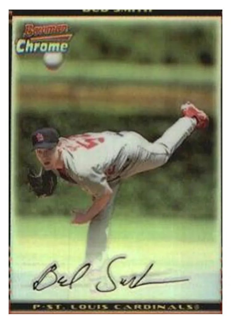 2002 Bowman Chrome Bud Smith #52 card