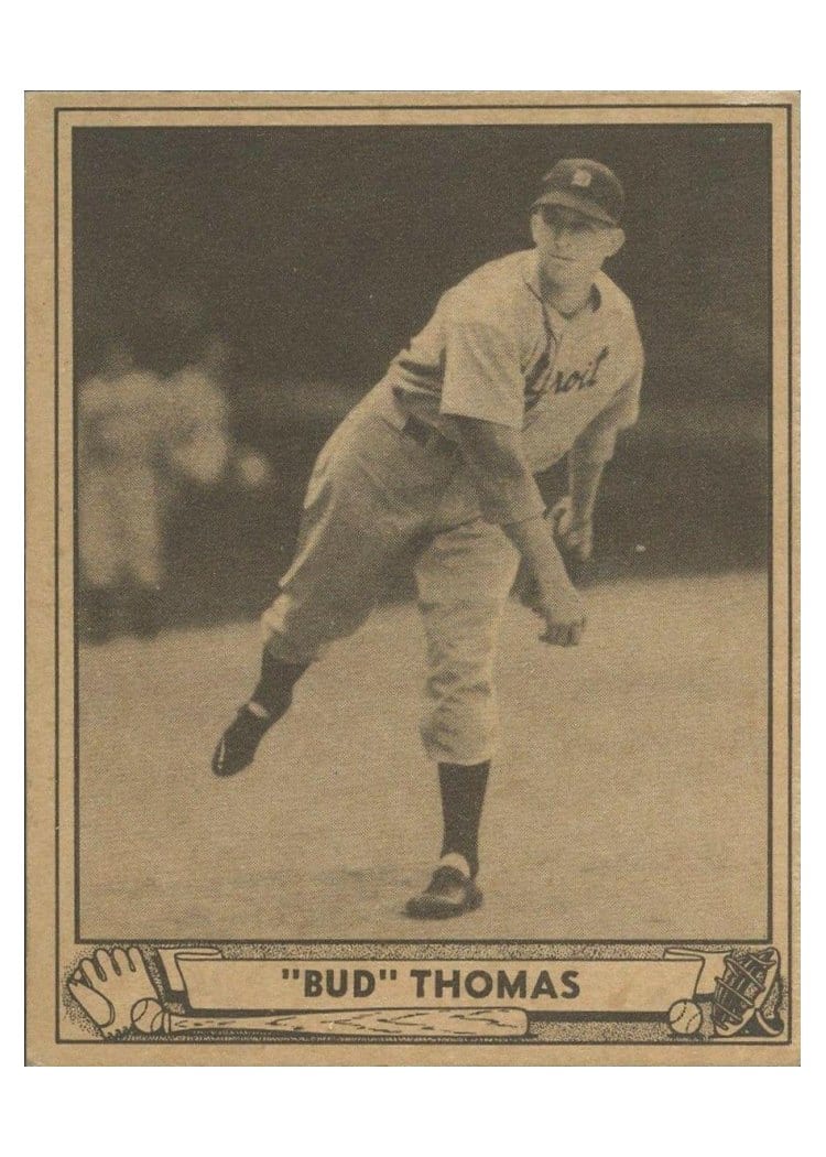 1940 Play Ball Bud Thomas #42 card