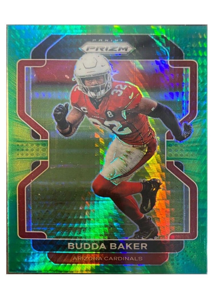 2021 Panini Prizm Base Set Budda Baker Green Prizm #80 card
