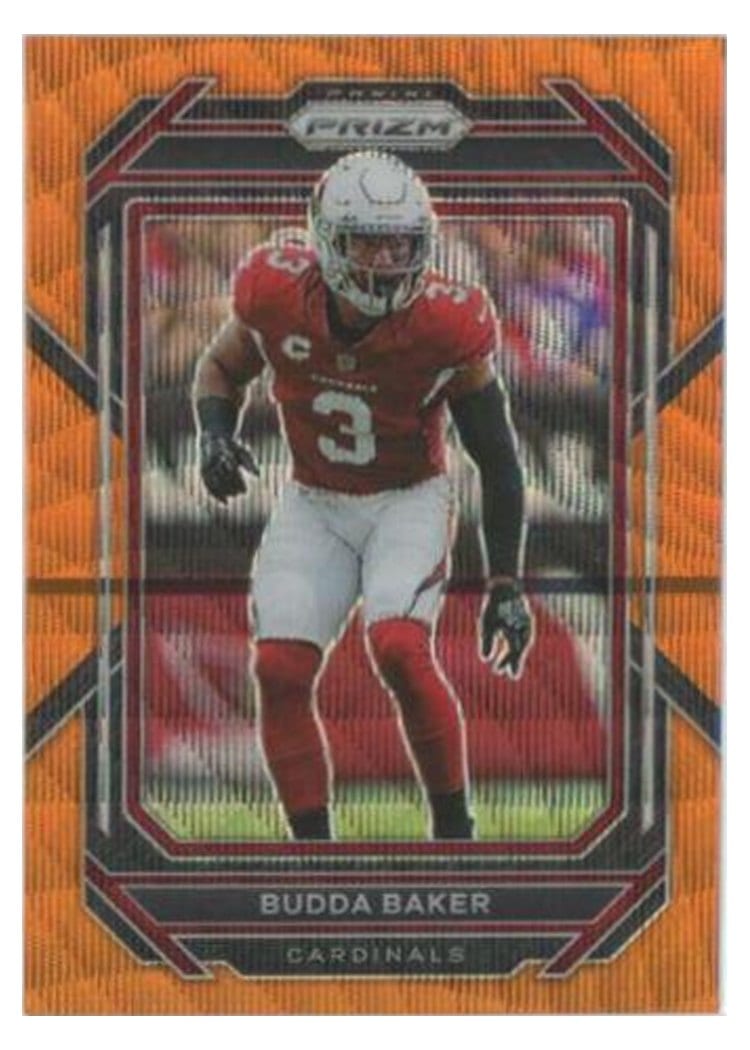 2022 Panini Prizm Base Set Budda Baker Orange Wave #7 card