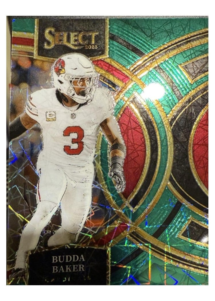 2023 Panini Select Base Set Budda Baker Green Prizm #107 card