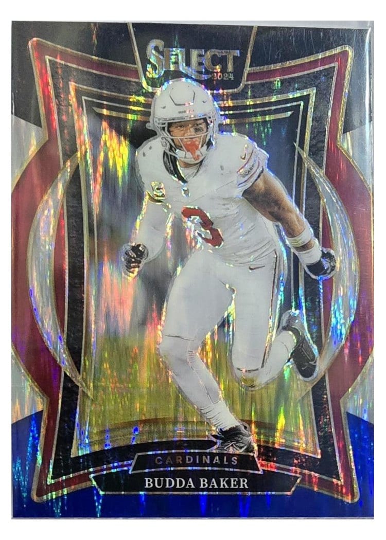 2024 Panini Select Base Set Budda Baker Black Blue Prizm Shock #14 card