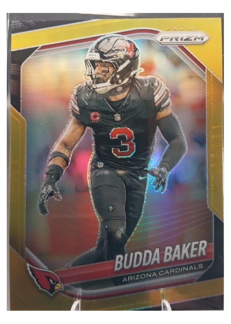 2025 Panini Prizm Base Set Budda Baker Gold #125 card