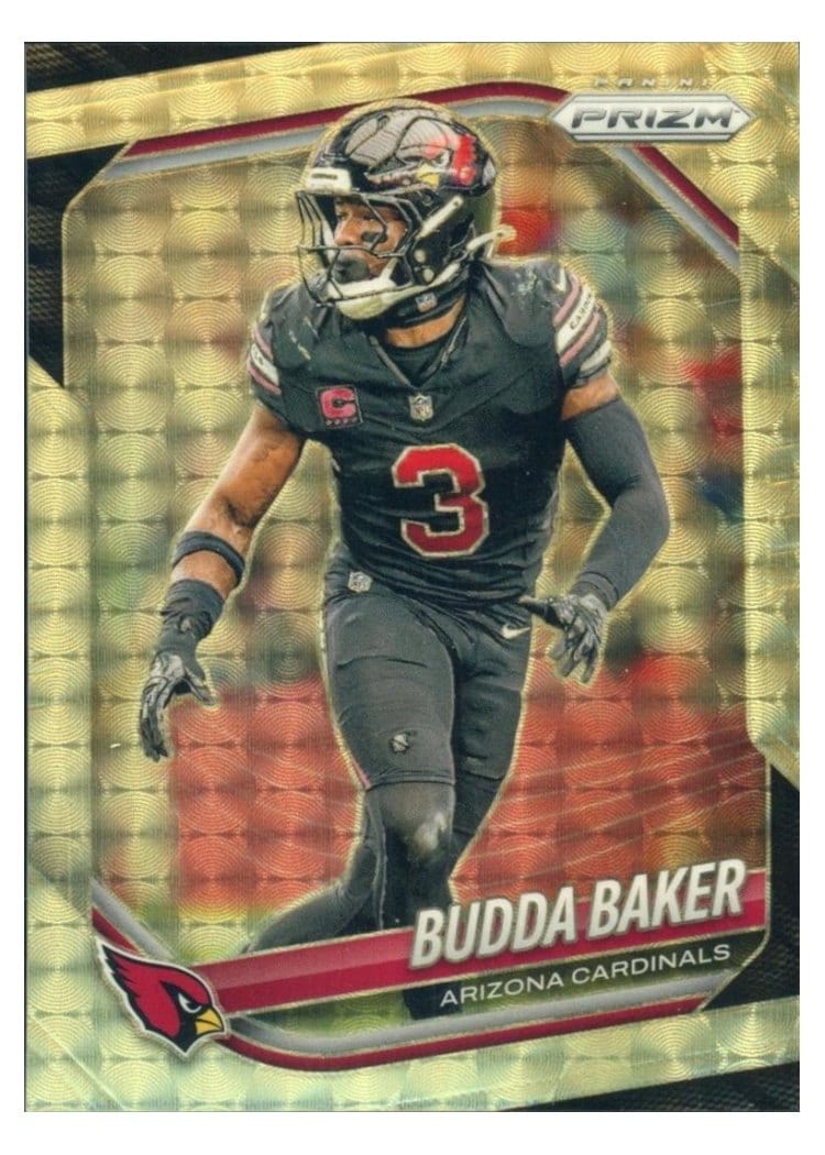 2025 Panini Prizm Base Set Budda Baker Gold Vinyl #125 card