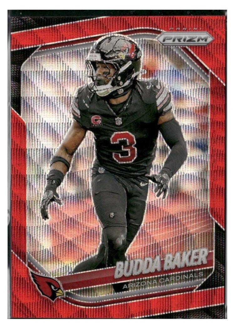 2025 Panini Prizm Base Set Budda Baker Red Wave #125 card