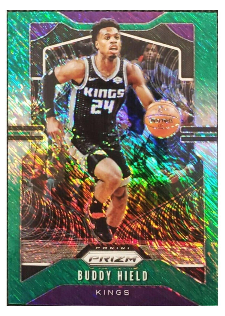 2019-20 Panini Prizm Base Set Buddy Hield Green Shimmer Prizm #127 card