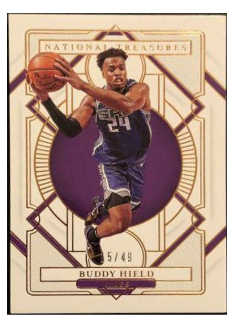 2020-21 Panini National Treasures Base Set Buddy Hield #77 card