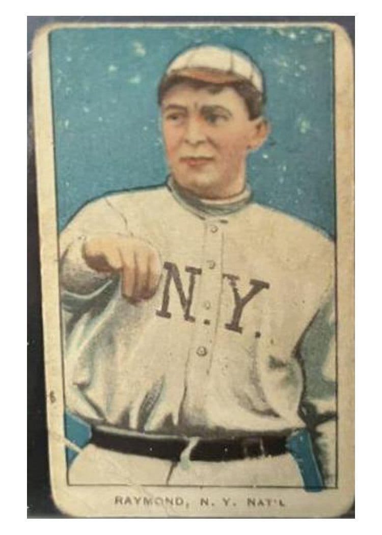 1909 T206 Sovereign 350 Bugs Raymond card