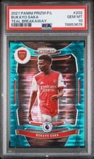 2021 Panini Prizm Premier League Bukayo Saka #202 card