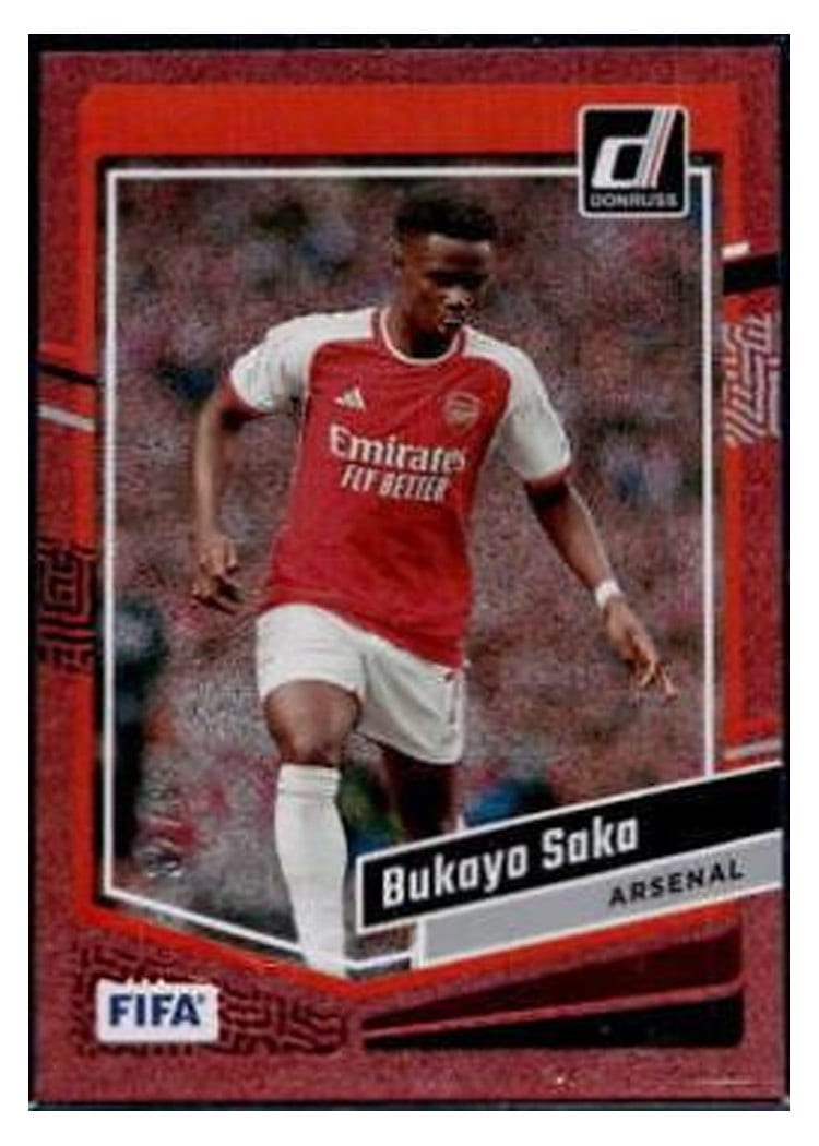 2023 Topps Stadium Club Chrome UEFA Bukayo Saka Red #72 card