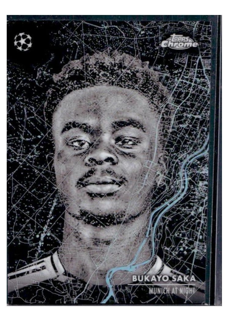 2024 Topps Chrome UEFA Munich at Night Bukayo Saka #MN-4 card