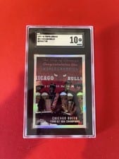 1997 Topps Chrome Bulls NBA Champions Refractor #51 card