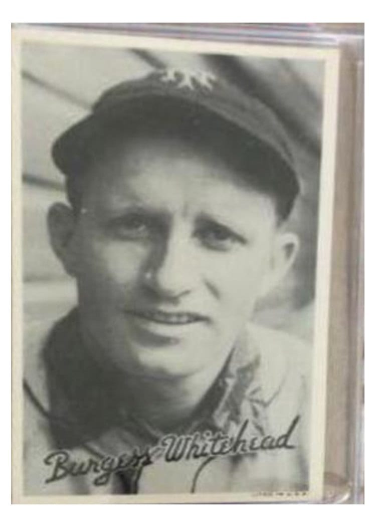 1936 Goudey Premiums Burgess Whitehead card