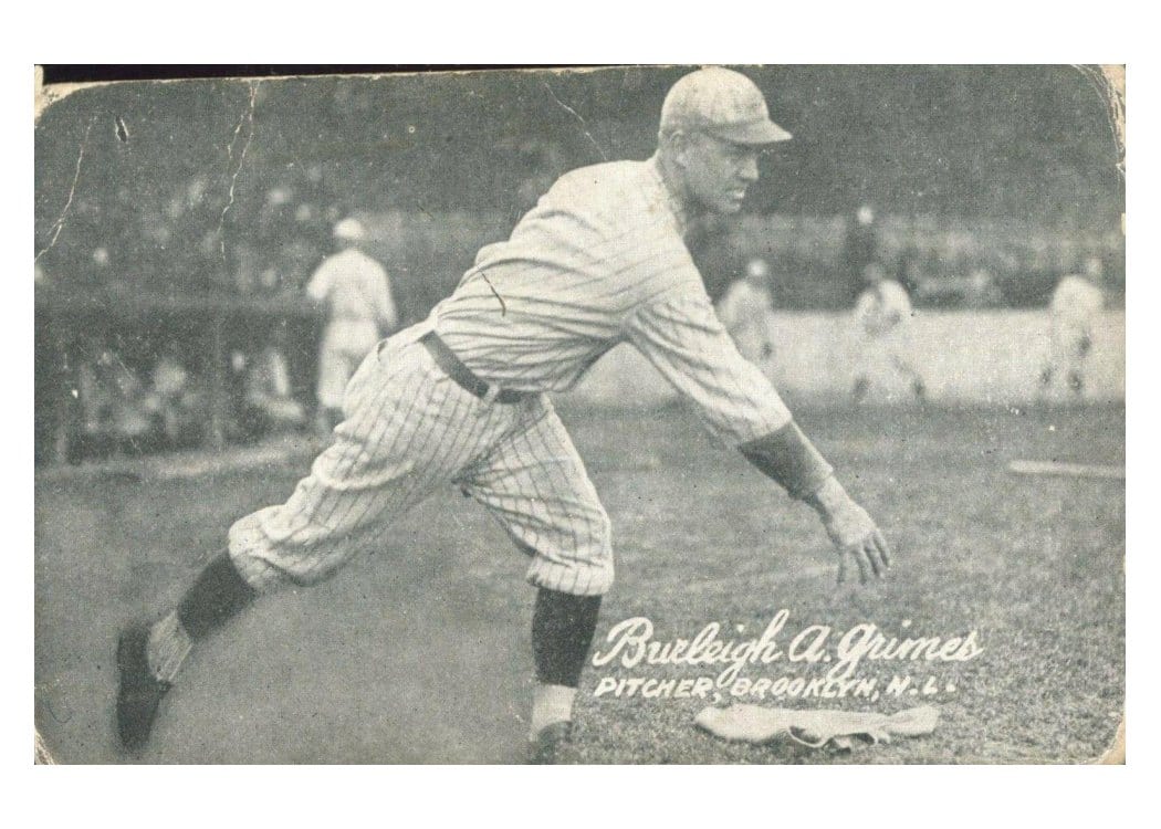 1921 Exhibits Burleigh Grimes card