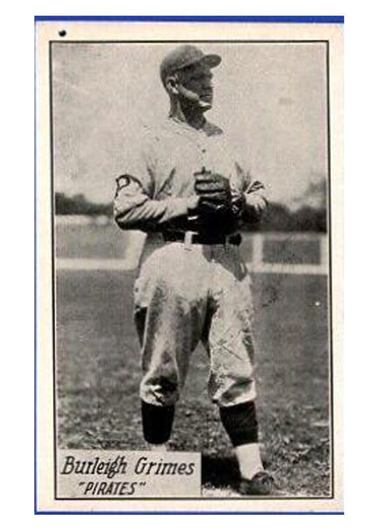 1929 R315 Burleigh Grimes card