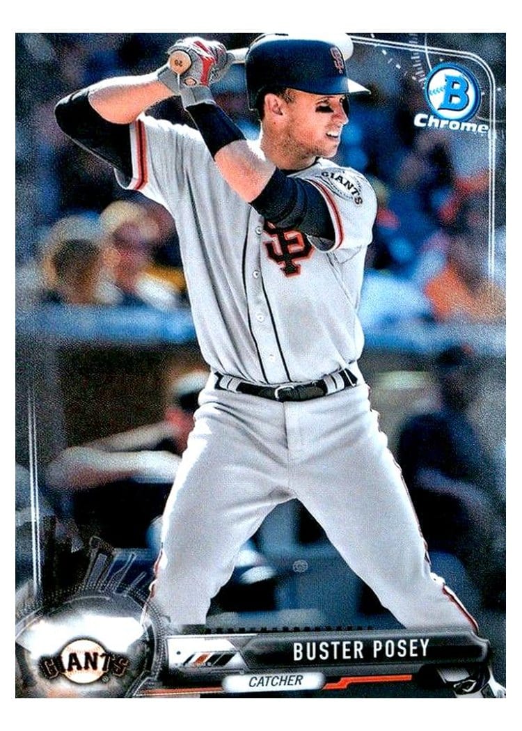 2017 Bowman Chrome Base Set Buster Posey #91 card