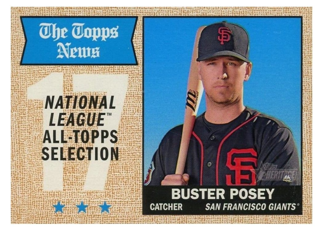 2017 Topps Heritage Base Set Buster Posey #375 card