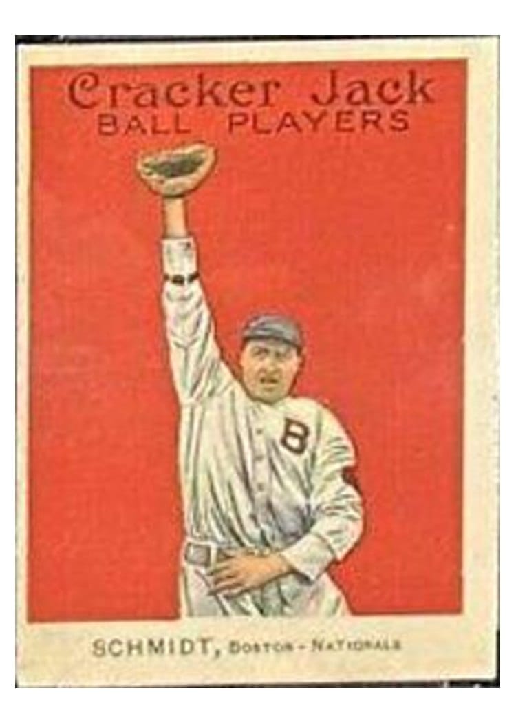 1915 Cracker Jack Butch Schmidt #127 card