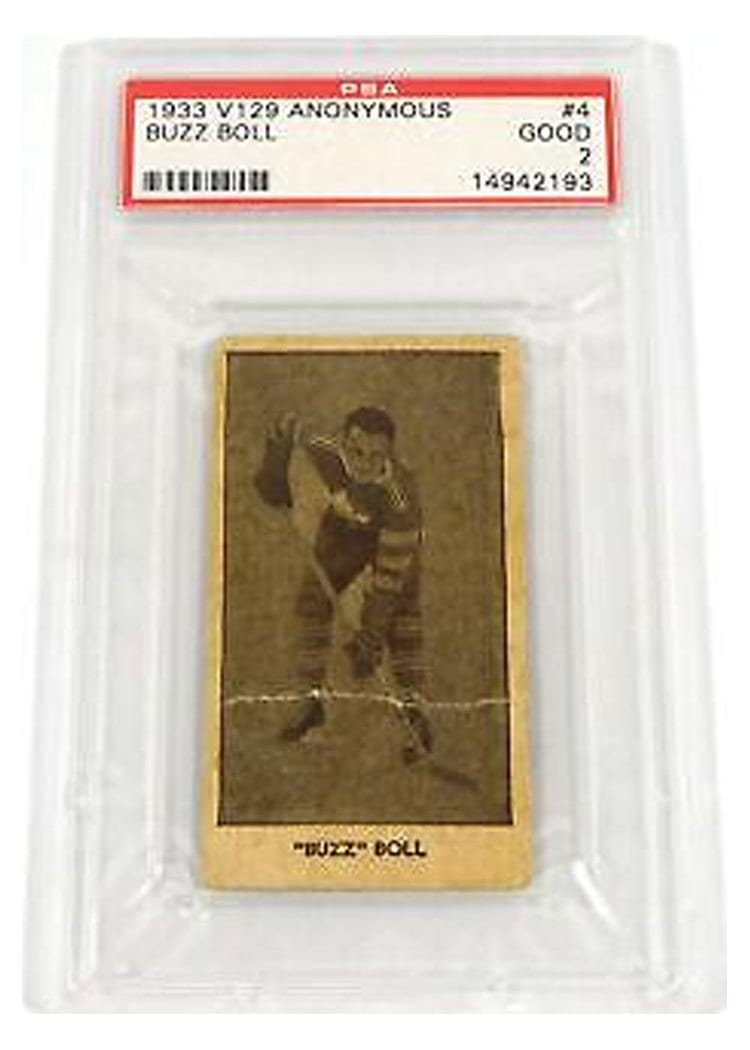 1933 V129 Anonymous Buzz Boll #4 card