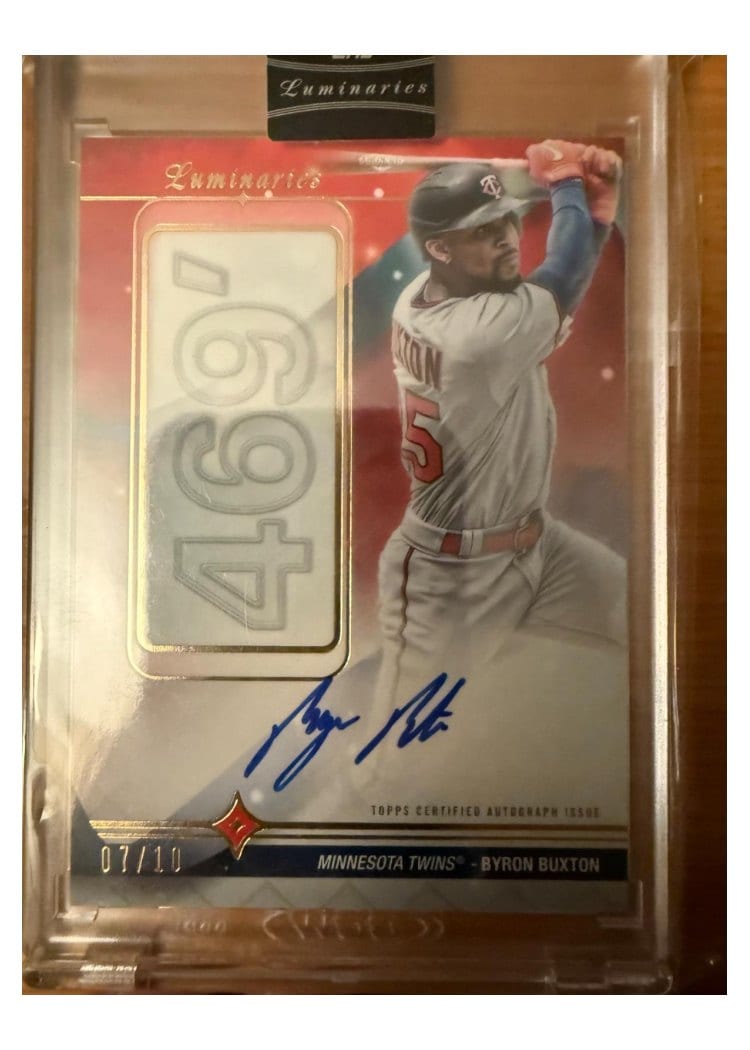 2023 Topps Luminaries Home Run Kings Autographs Byron Buxton #HRK-BBU card