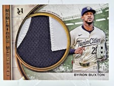 2025 Topps Museum Collection Momentous Material Jumbo Patch Relics Byron Buxton #MMJP-BB