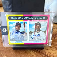 2024 Topps Heritage Real One Dual Autograph Byron Buxton / Rod Carew #RODA-OC card