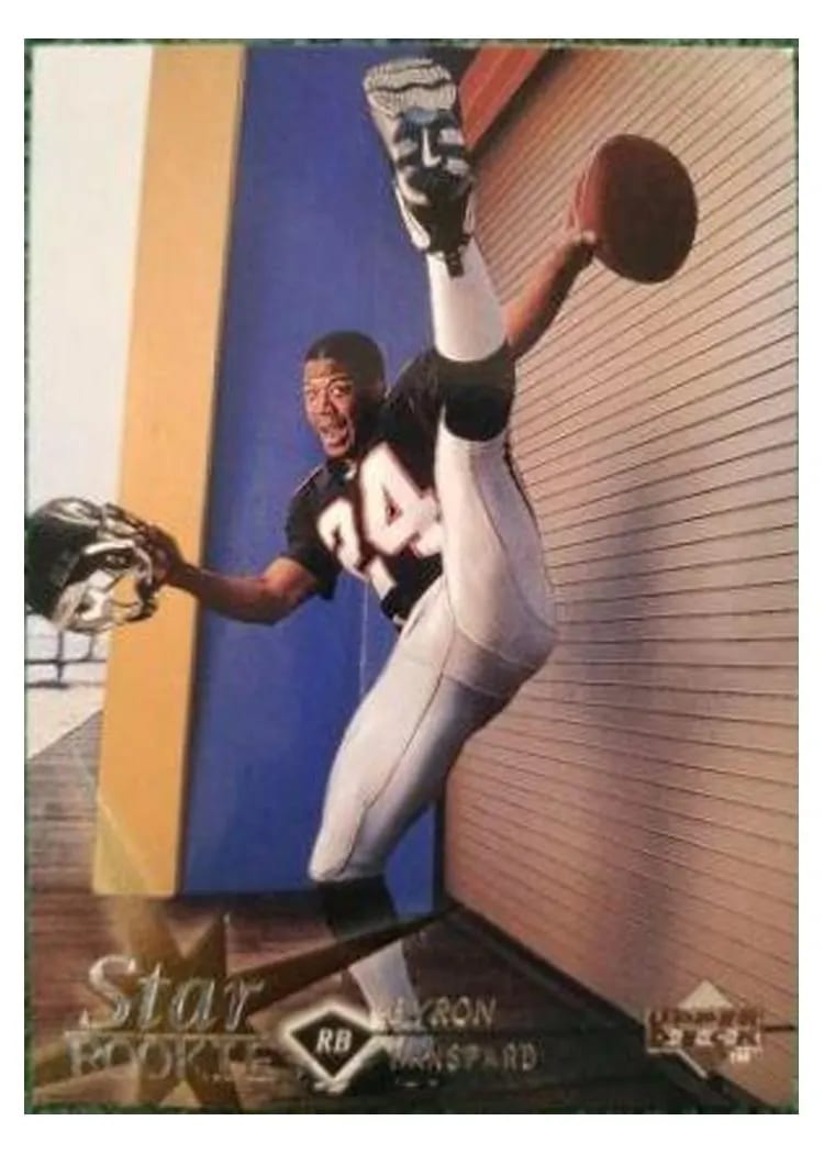 1997 Upper Deck Byron Hanspard #21 card