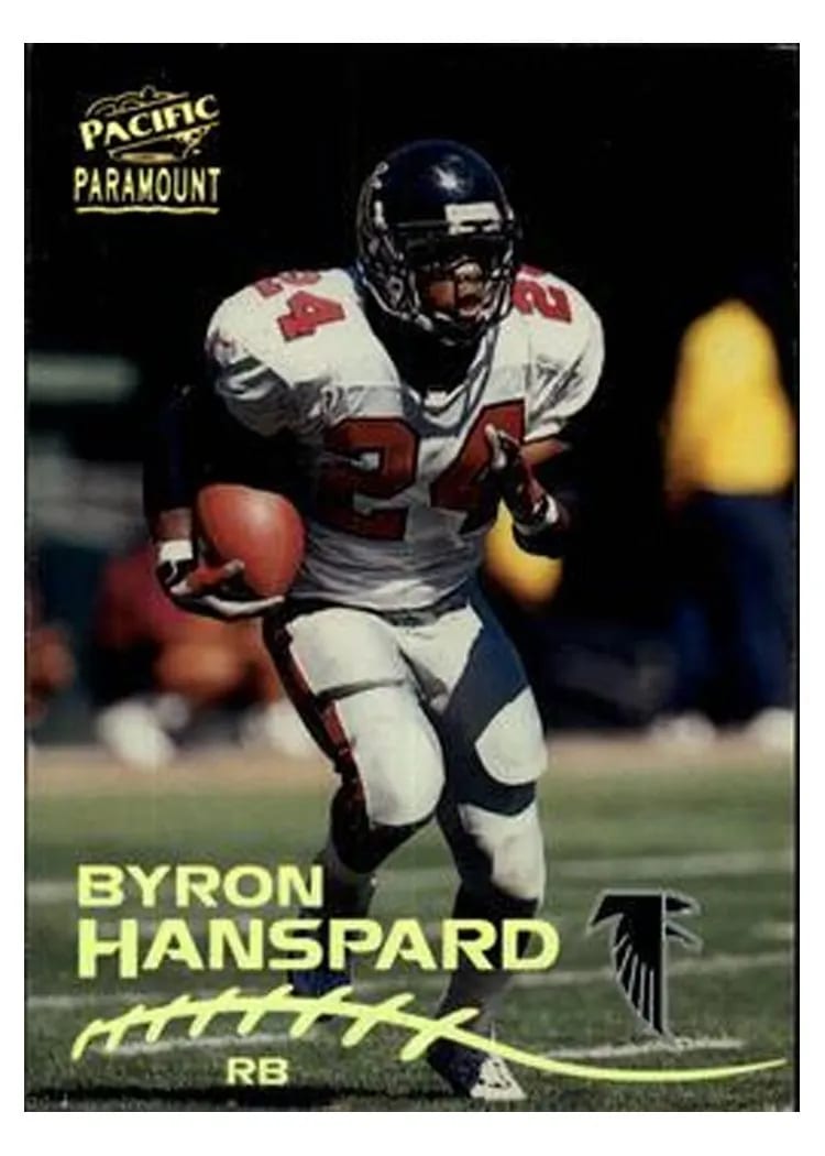 1998 Pacific Paramount Byron Hanspard #13 card