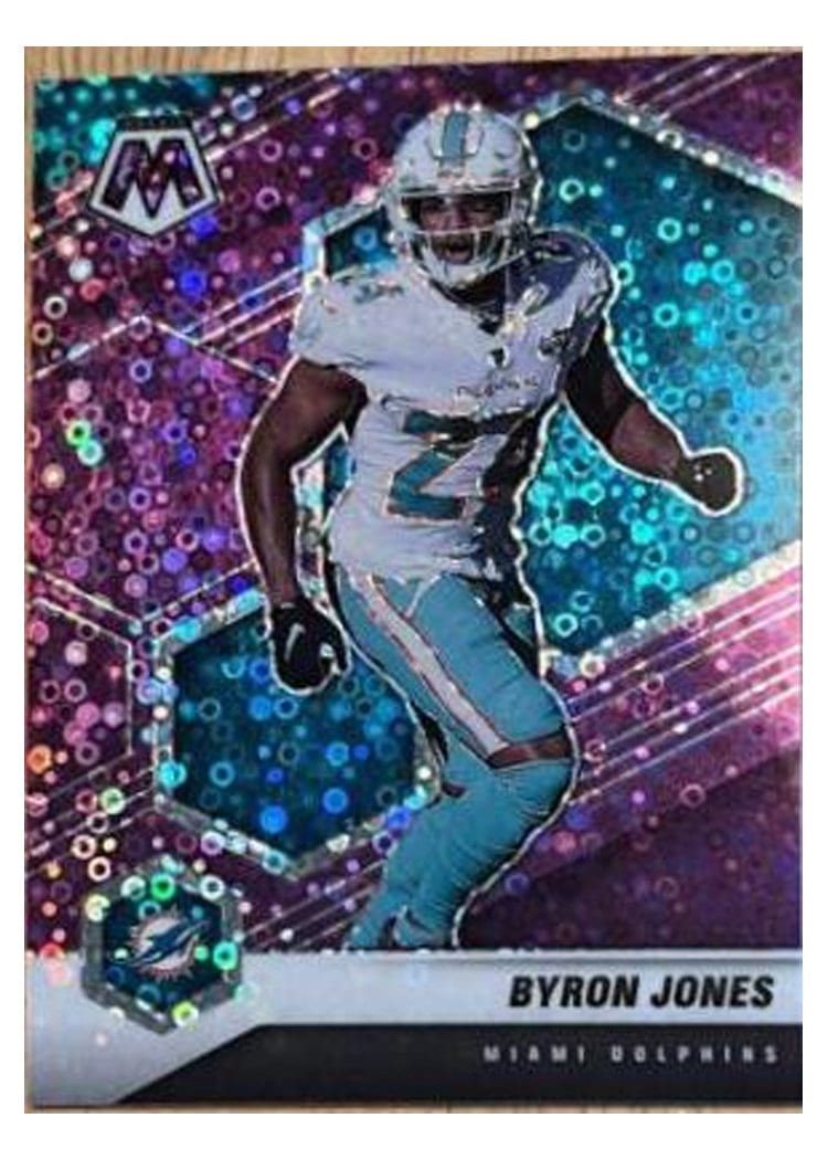 2021 Panini Mosaic Base Set Byron Jones No Huddle Purple Mosaic #127 card