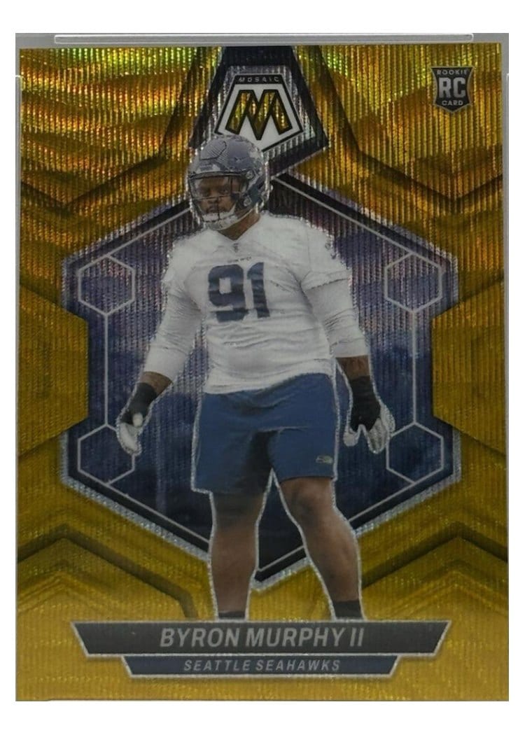 2024 Panini Mosaic Base Set Byron Murphy II Gold Wave #316 card
