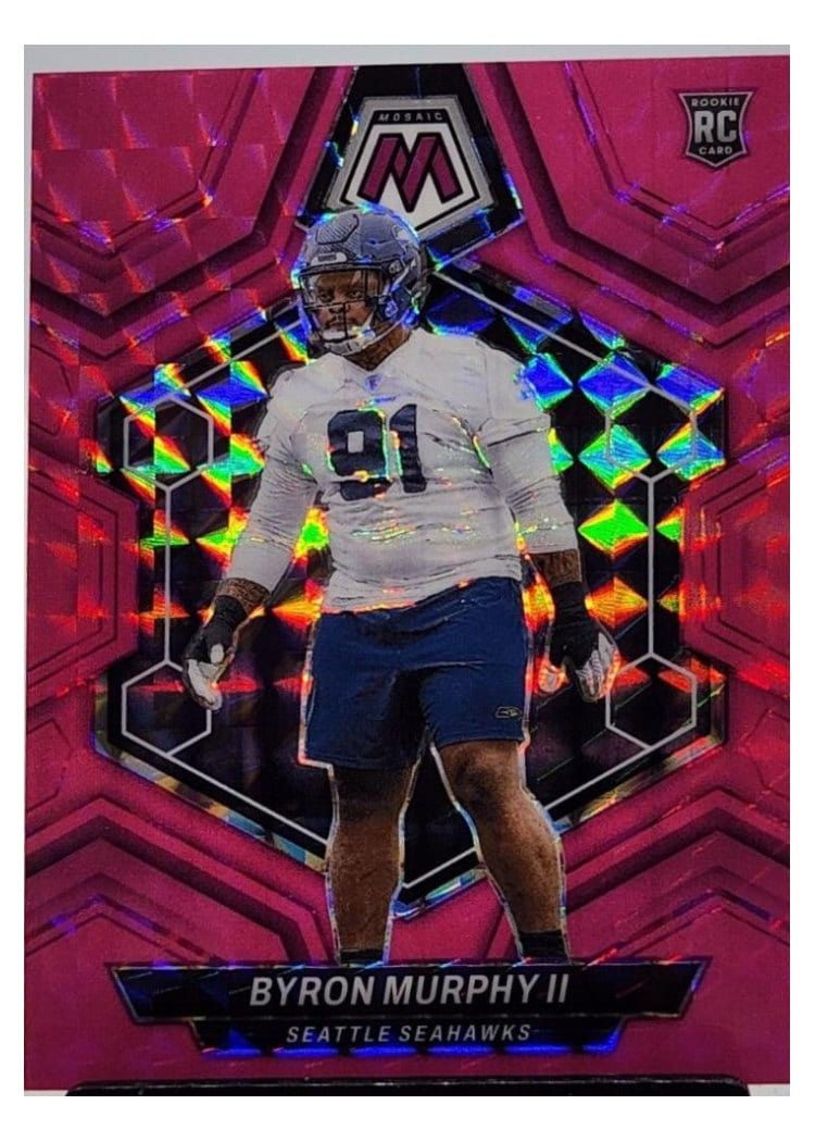2024 Panini Mosaic Base Set Byron Murphy II Pink Fluorescent #316 card