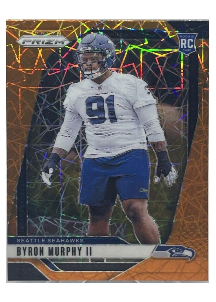 2024 Panini Prizm Base Set Byron Murphy II Orange Lazer #317 card