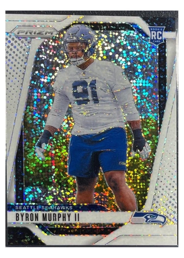 2024 Panini Prizm Base Set Byron Murphy II White Sparkle #317 card